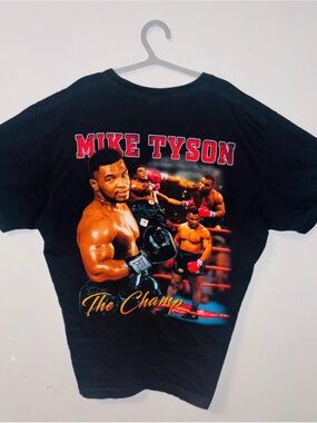 Mike Tyson Black Graphic Tee - The Champ
